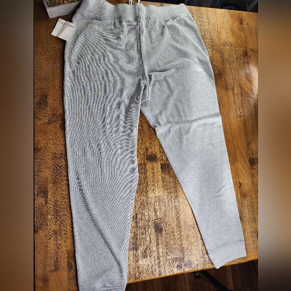 Calvin Klein Joggers Womens XL French Terry Gray Ribbed Cuffs Pockets Logo New - Picture 6 of 9